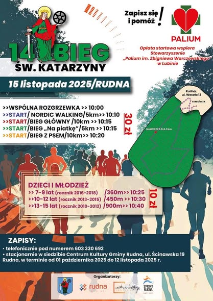XIV Bieg św. Katarzyny – Rudna 2025